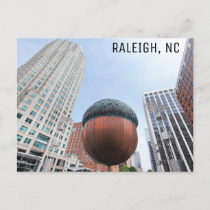 Raleigh North Carolina Acorn City Skyline Travel Postkarte