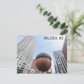 Raleigh North Carolina Acorn City Skyline Travel Postkarte (Stehend Vorderseite)
