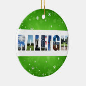 Raleigh North Carolina City Foto Weihnachten Keramik Ornament (Rechts)
