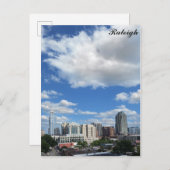 Raleigh North Carolina City Skyline Foto Postkarte (Vorne/Hinten)