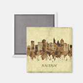 Raleigh North Carolina Cityscape Magnet (Vorderseite/Rückseite)