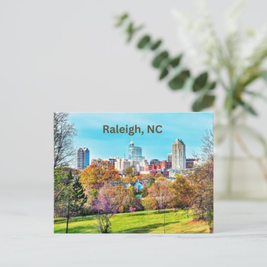 Raleigh, North Carolina Downtown Postkarte (Stehend Vorderseite)