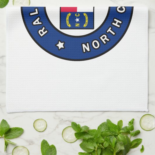 Raleigh North Carolina Geschirrtuch (Gefaltet)