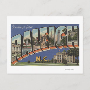 Raleigh, North Carolina - Große Briefszenen 2 Postkarte