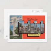 Raleigh, North Carolina - Große Briefszenen Postkarte (Vorne/Hinten)