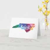 Raleigh, North Carolina Karte (Gelbe Blume)