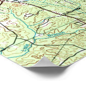 Raleigh North Carolina Karte (1990) Poster (Ecke)