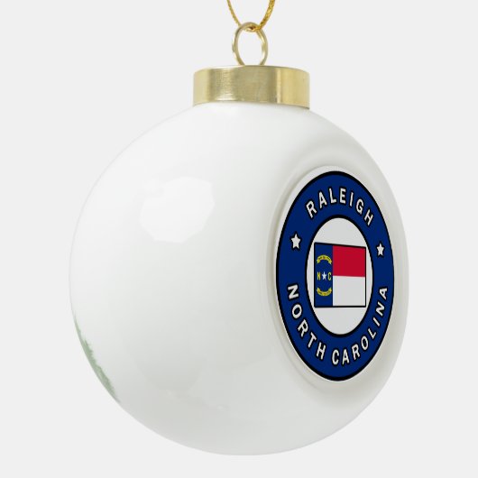 Raleigh North Carolina Keramik Kugel-Ornament (Links)