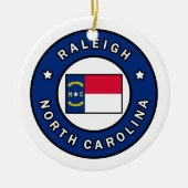 Raleigh North Carolina Keramik Ornament (Vorne)