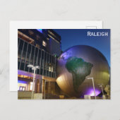 Raleigh North Carolina Museum Globe Postkarte (Vorne/Hinten)
