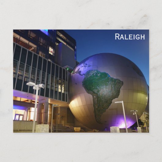 Raleigh North Carolina Museum Globe Postkarte (Vorderseite)