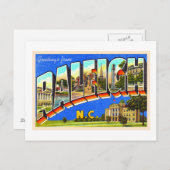 Raleigh North Carolina NC Großer Brief Postkarte (Vorne/Hinten)