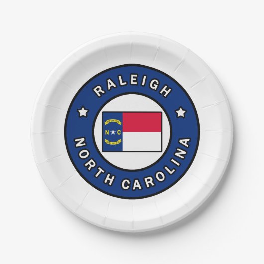 Raleigh North Carolina Pappteller (Vorderseite)