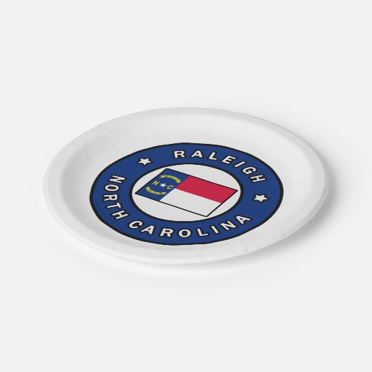 Raleigh North Carolina Pappteller (Schrägansicht)