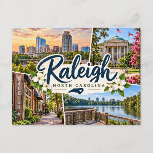 Raleigh North Carolina Postkarte