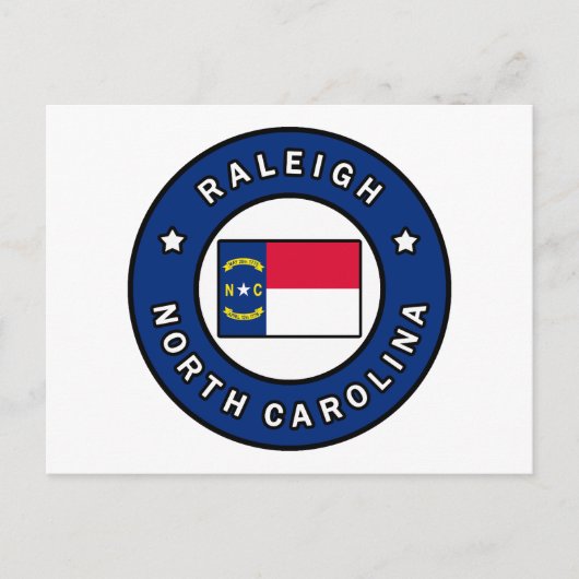 Raleigh North Carolina Postkarte (Vorderseite)