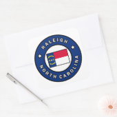 Raleigh North Carolina Quadratischer Aufkleber (Umschlag)
