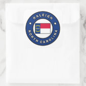 Raleigh North Carolina Quadratischer Aufkleber (Tasche)