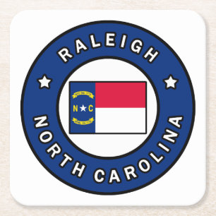 Raleigh North Carolina Rechteckiger Pappuntersetzer