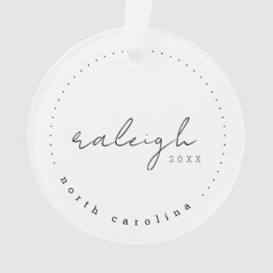 Raleigh North Carolina Reisen USA Einfaches Orname Ornament