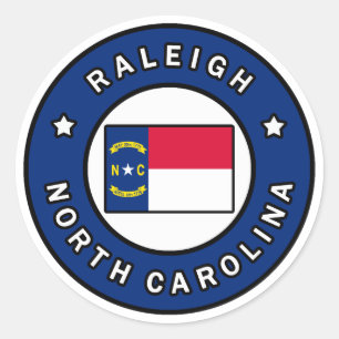 Raleigh North Carolina Runder Aufkleber