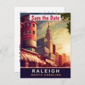 Raleigh, North Carolina Save The Date (Vorne/Hinten)