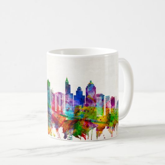 Raleigh North Carolina Skyline Kaffeetasse (VorderseiteRechts)