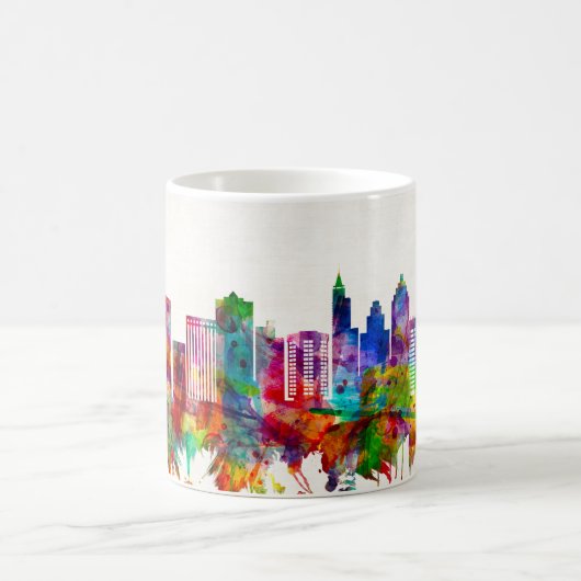Raleigh North Carolina Skyline Kaffeetasse (Mittel)
