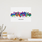 Raleigh North Carolina Skyline Poster (Küche)