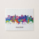 Raleigh North Carolina Skyline Puzzle (Horizontal)