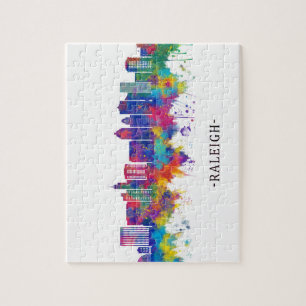 Raleigh North Carolina Skyline Puzzle