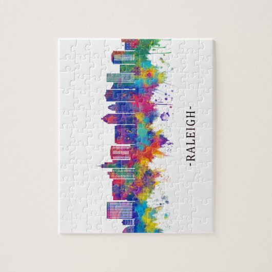 Raleigh North Carolina Skyline Puzzle (Vertikal)