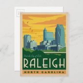 Raleigh, North Carolina | Stadt Oaks Postkarte (Vorne/Hinten)