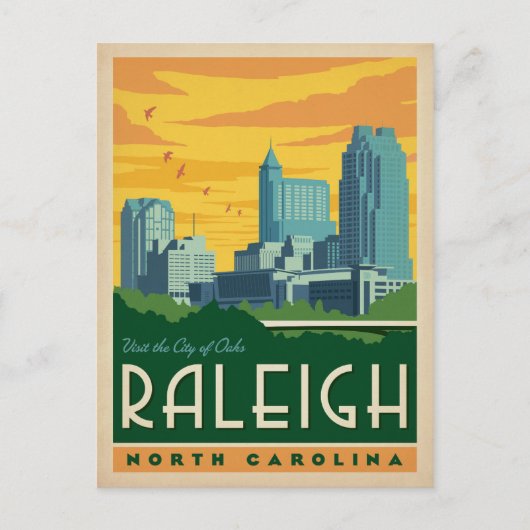 Raleigh, North Carolina | Stadt Oaks Postkarte (Vorderseite)
