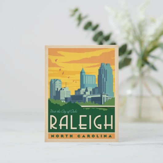Raleigh, North Carolina | Stadt Oaks Postkarte (Stehend Vorderseite)