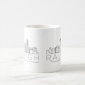 Raleigh, North Carolina-stilisierte Skyline Kaffeetasse (Mittel)