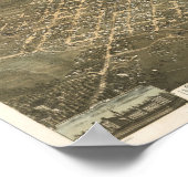 Raleigh North Carolina Vintag Karte 1872 Poster (Ecke)