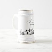 Raleigh Personalisiert Skyline Beer Stein Bierglas (Vorderseite Links)