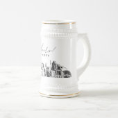 Raleigh Personalisiert Skyline Beer Stein Bierglas (VorderseiteRechts)