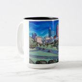 Raleigh-Skyline Zweifarbige Tasse (Vorderseite Links)
