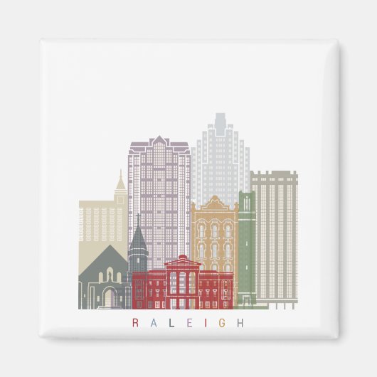 Raleigh V2 Skyline-Poster Magnet (Vorne)