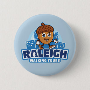 Raleigh Walking Tours Niedlich Acorn Button