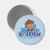 Raleigh Walking Tours Niedlich Acorn Magnet (Vorderseite/Rückseite)