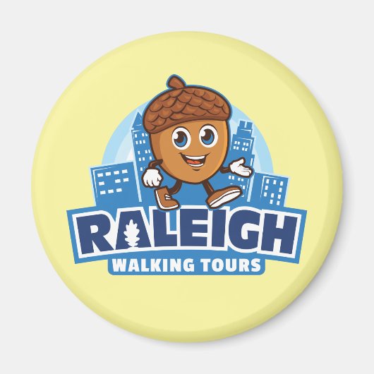 Raleigh Walking Tours Niedlich Acorn Magnet (Vorne)