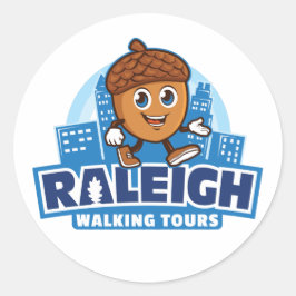 Raleigh Walking Tours Niedlich Acorn Runder Aufkleber