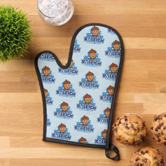 Raleigh Walking Tours Niedliches Acorn Logo Ofenhandschuh (Oben unten)