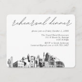 Raleigh Wedding Elegante Probe Dinner Begleitkarte (Vorderseite)
