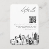 Raleigh Wedding Modern Details QR Code Begleitkarte (Vorderseite)