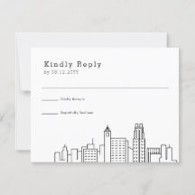 Raleigh Wedding | Stilisierte Skyline-UAWG
