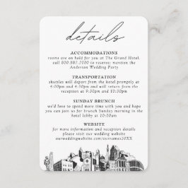Raleigh Wedding Vertikale Details Begleitkarte